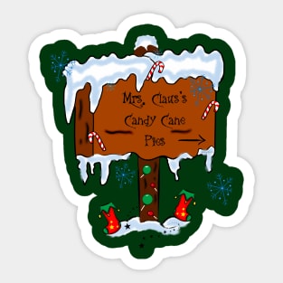 Mrs. Claus's Candy Cane Pies Sticker